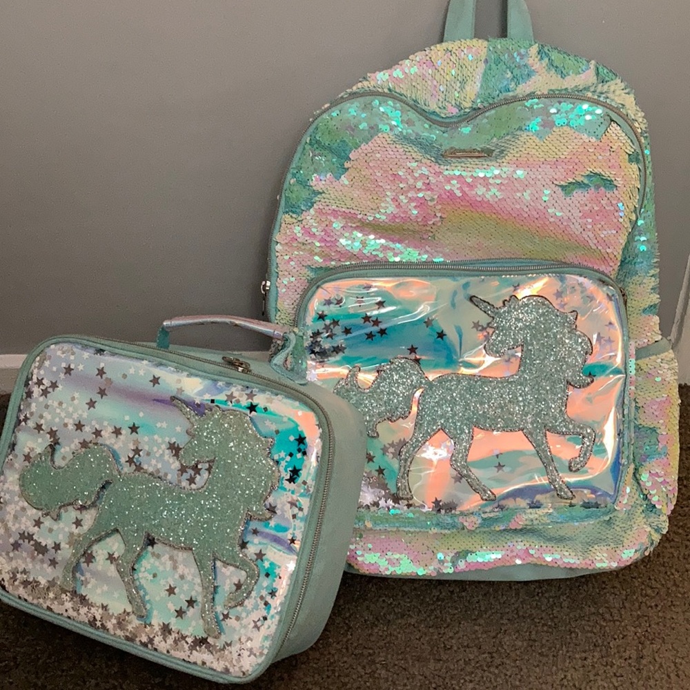 Justice backpack and lunchbox